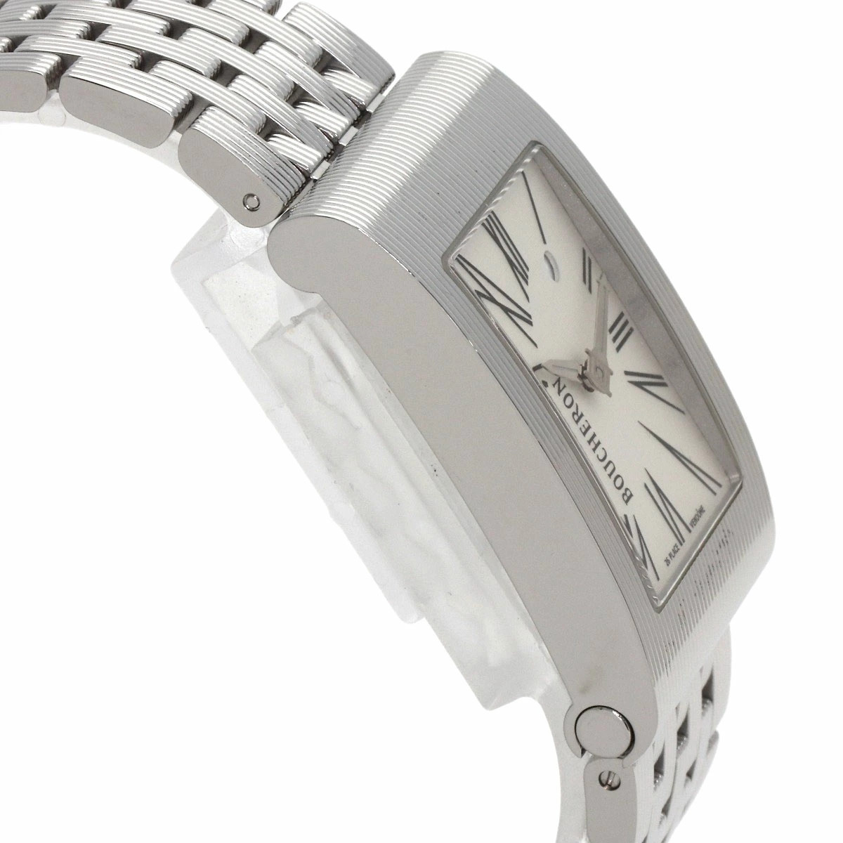 Boucheron Watch Reflet Silver Dial Stainless Steel Quartz Analog w/Box, Straps