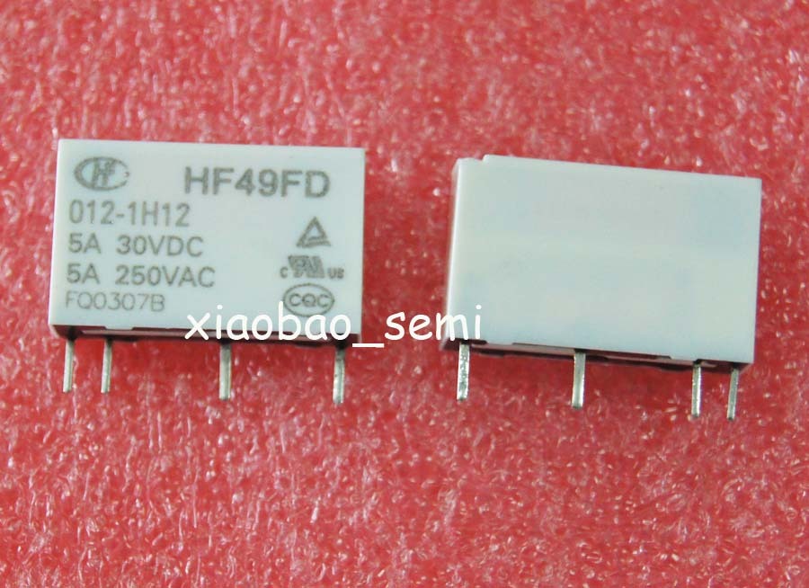 10PCS HF49FD-012-1H12 12VDC ORIGINAL Hongfa Relay 4PINS
