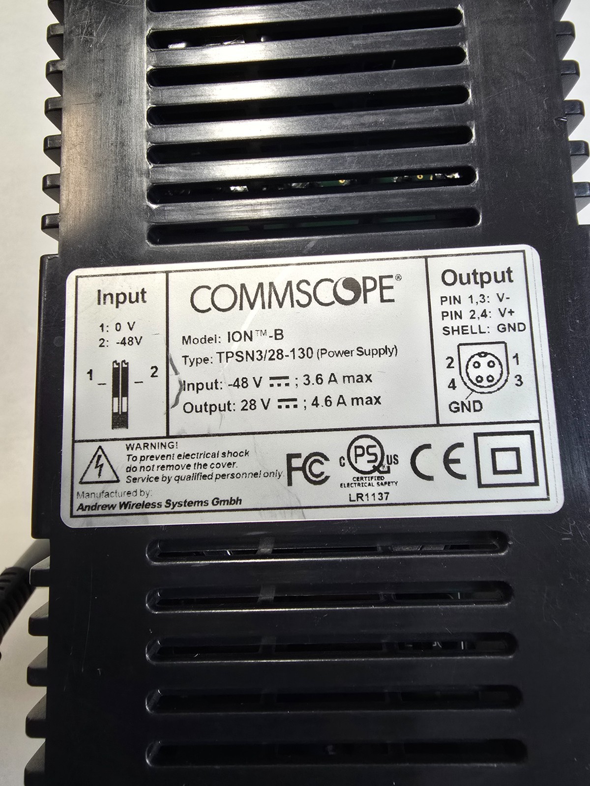 Andrew/ComScope ION-B, TPSN3/28-130 DC/DC Power Converter