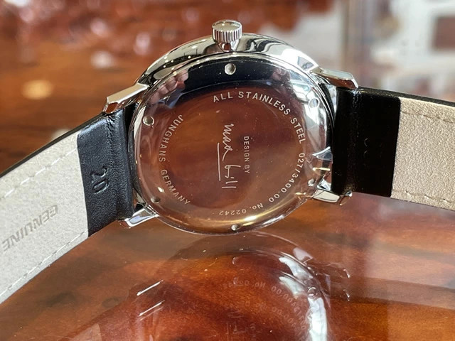 Junghans Automatic 38mm Watch Max Bill 027 3400 00 black men leather