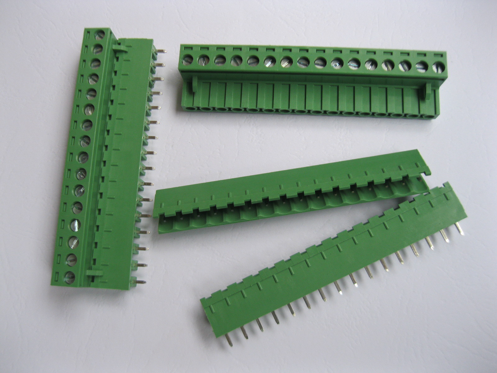 50 pcs 16 pin/way 5.08mm Screw Terminal Block Connector Green Pluggable Type New
