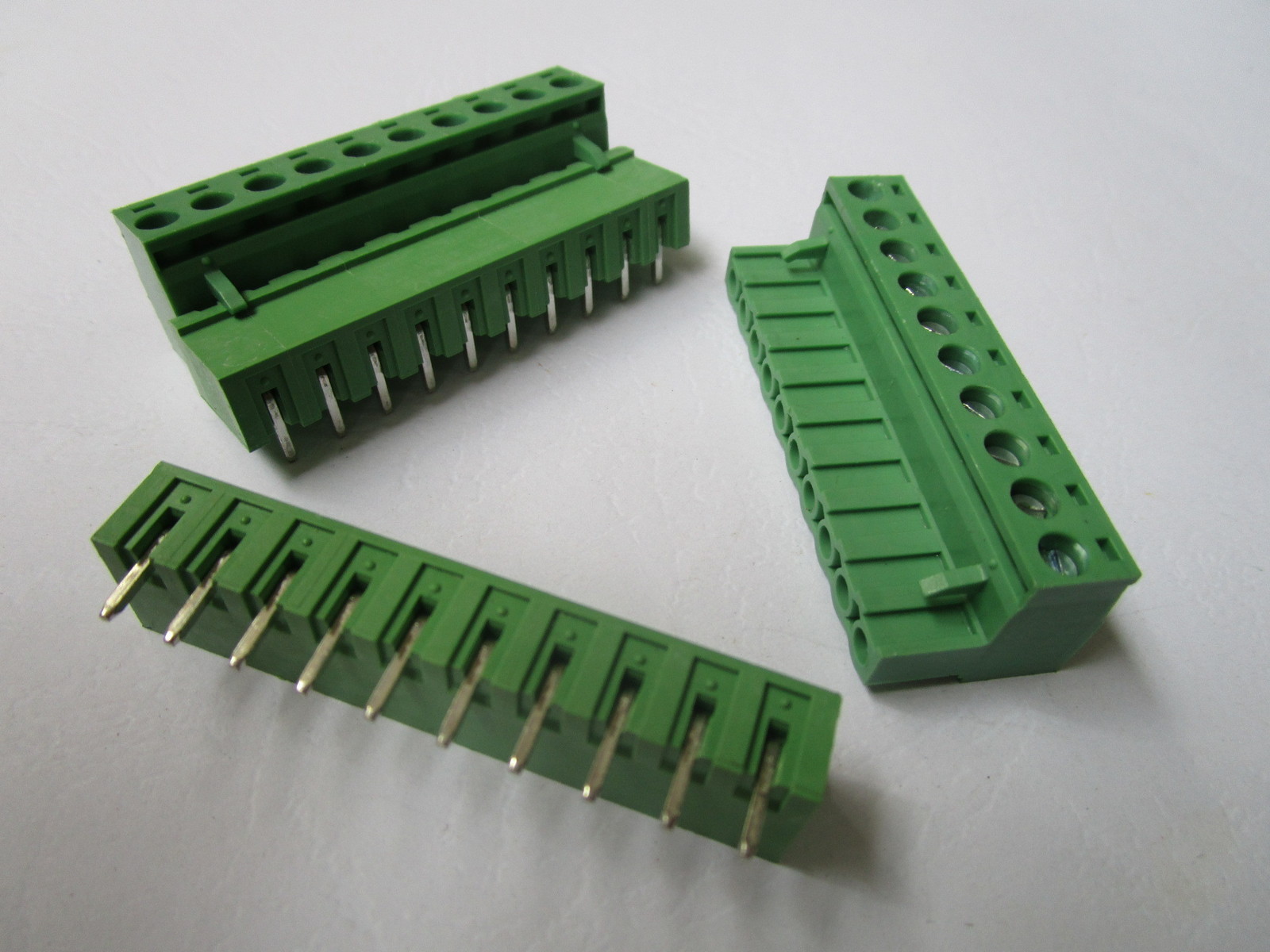 5 pcs Close Angle 10 pin 5.08mm Screw Terminal Block Connector Plugbale Type