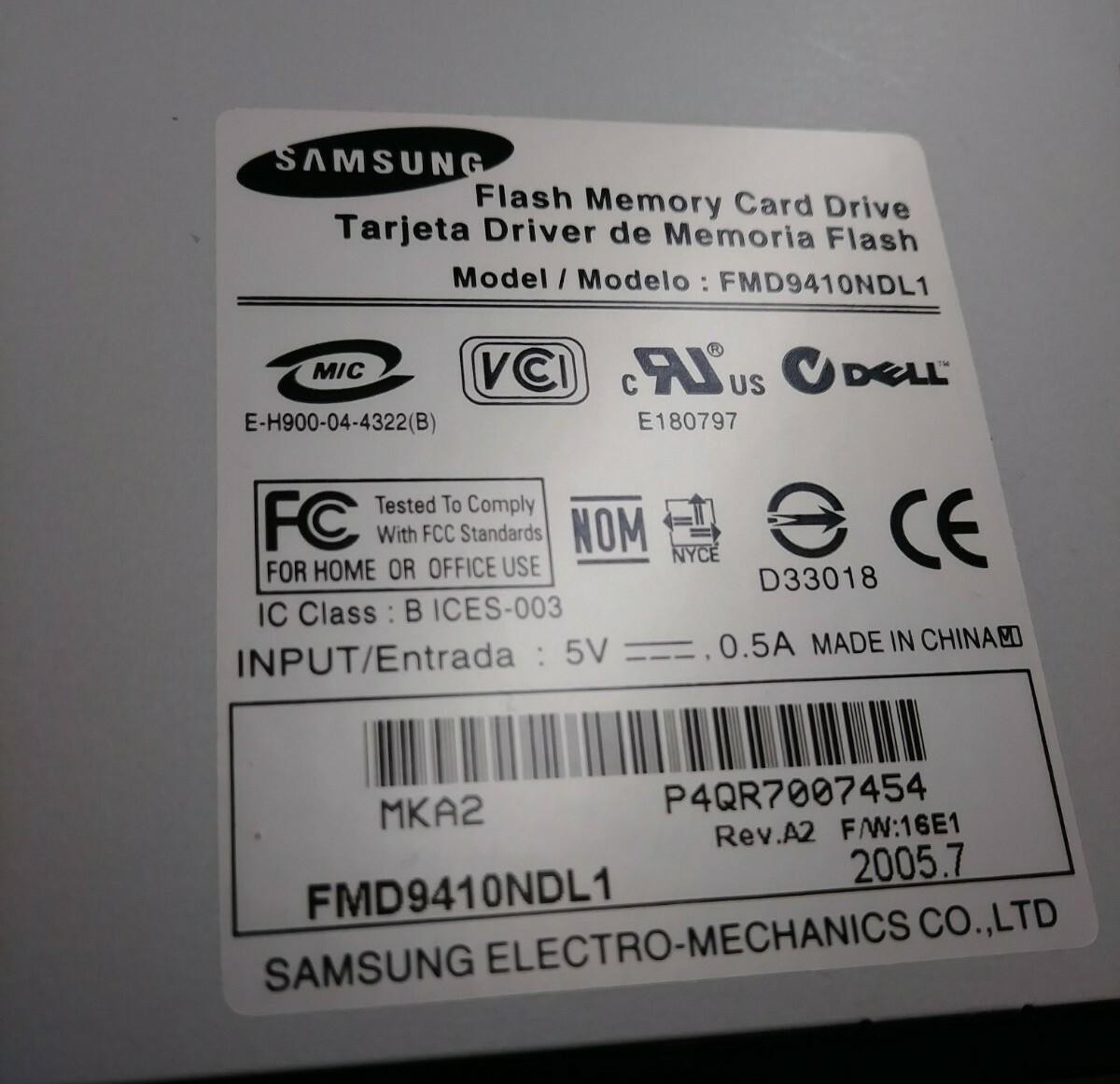 Samsung Flash Memory Card Drive FMD9410NDL1 P9866