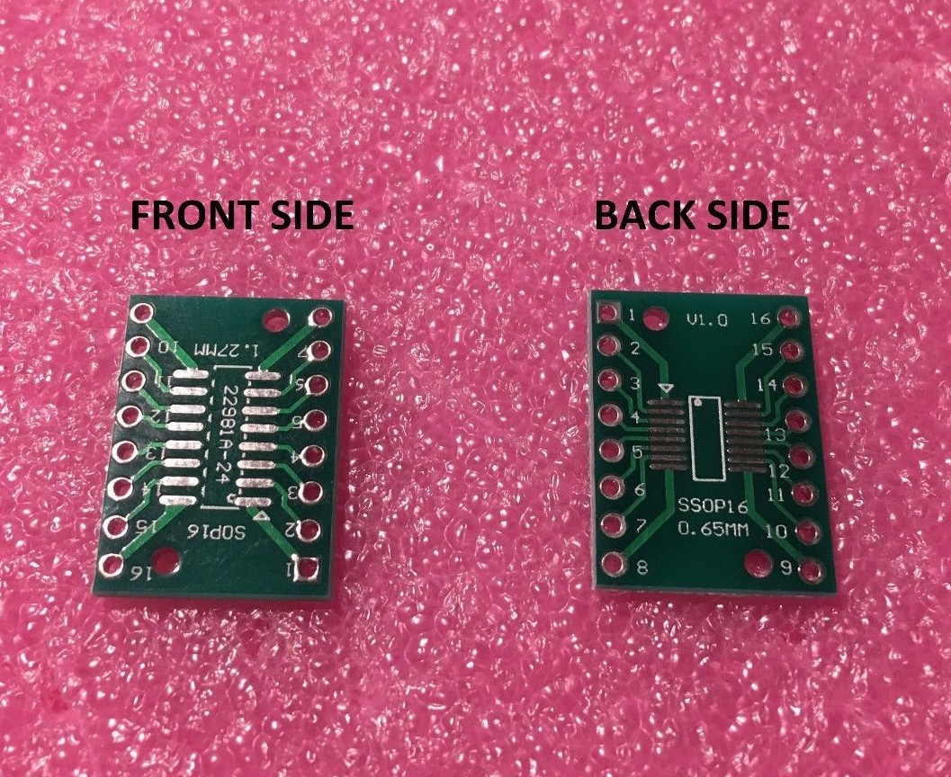 5 PCS SOP16 SSOP16 TSSOP16 To DIP16 0.65/1.27mm IC Adapter PCB Board