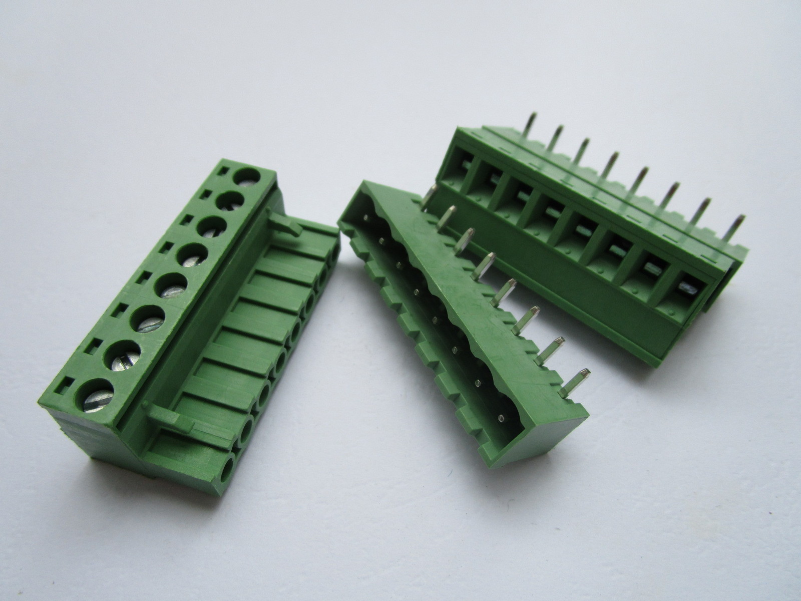 100 pcs Close Angle 8 pin 5.08mm Screw Terminal Block Connector Pluggbale Type