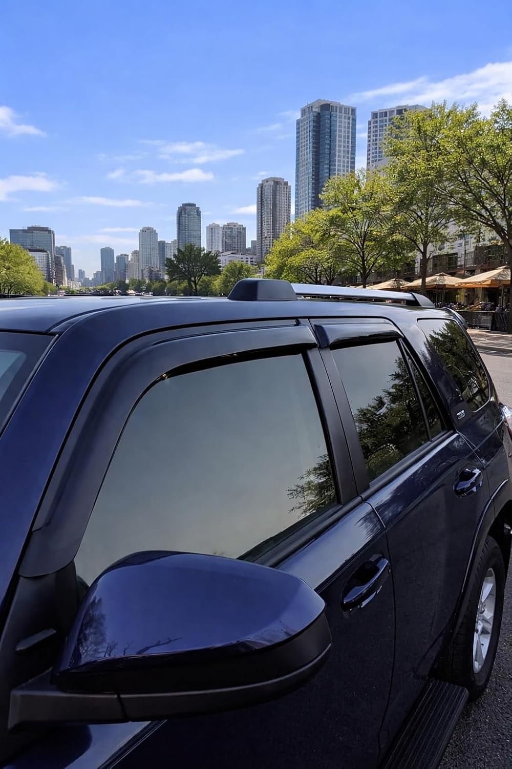2019-2023 Tape-On Side Window Visor Deflectors Compatible with Ford Ranger Su…