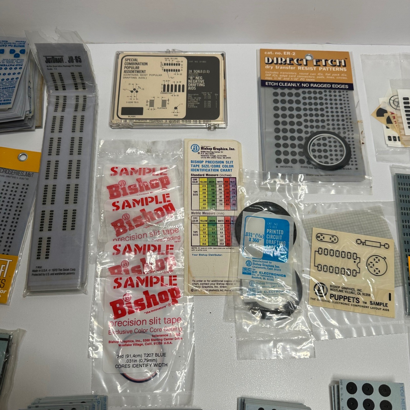 Chartpak Bishop Brady Graphics Vintage Transfer Drafting Lettering PCB Lot Mixed