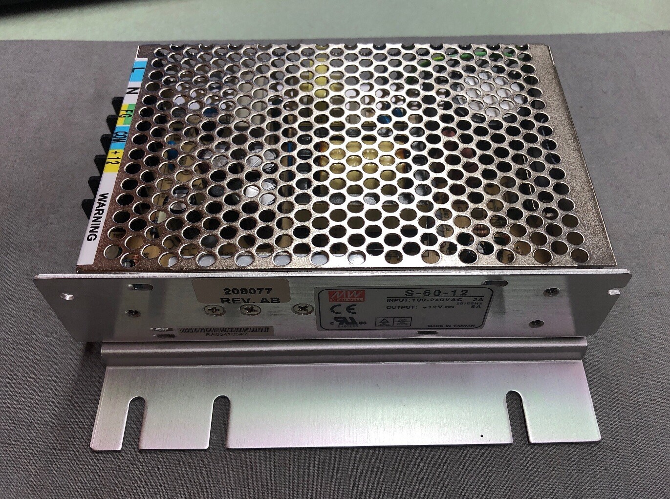 Mean Well Switching Power Supply S-60-12 Power Supply 12V 209077 REV AB