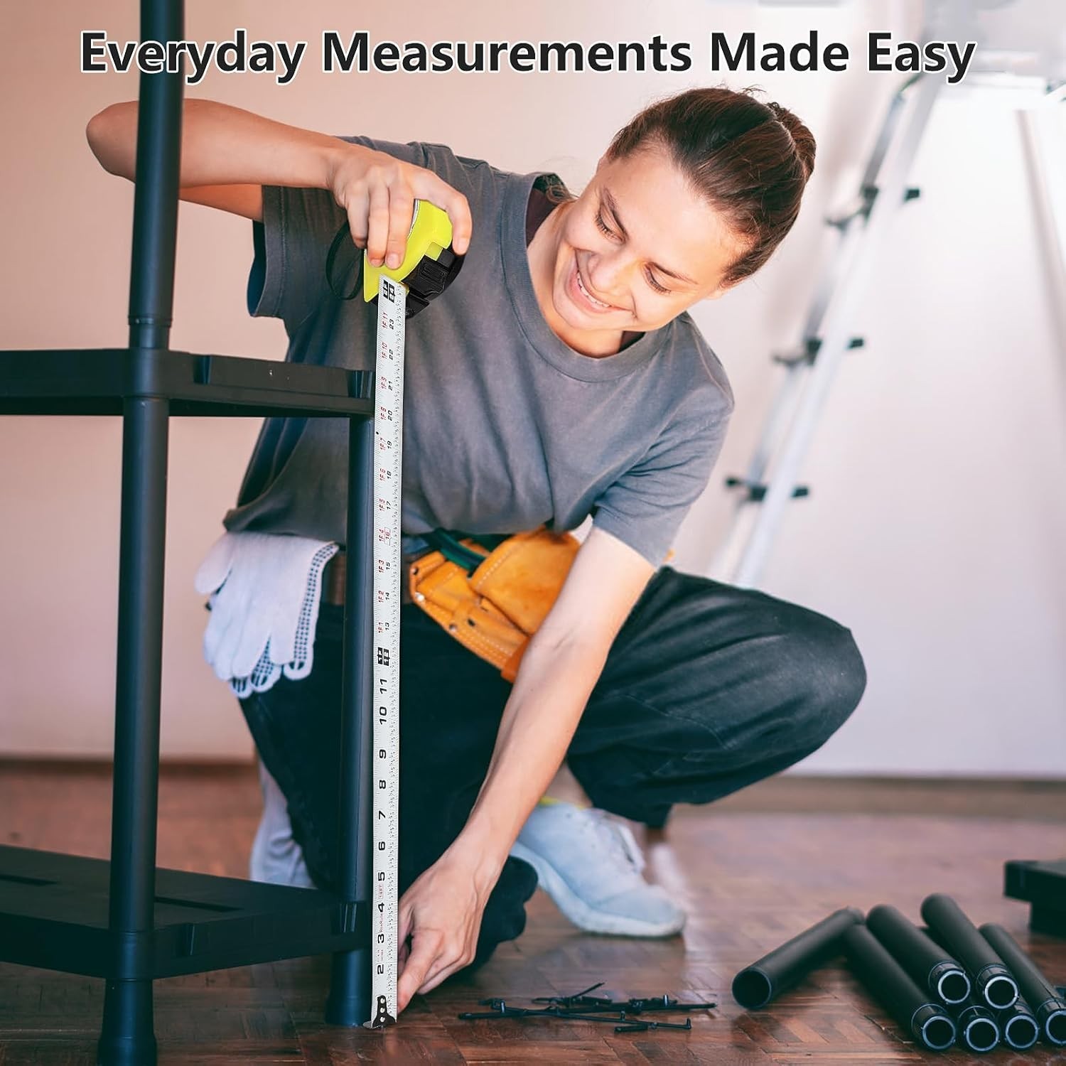 Tape Measure with Fractions 1/8, Measuring Tape Retractable 16 FT, Easy Read …