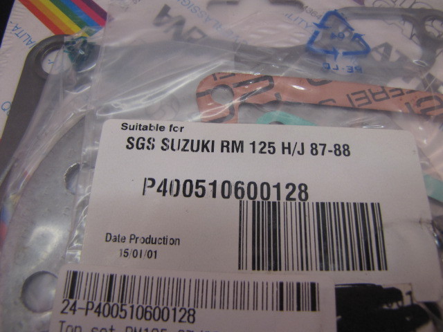 GASKET SET SUZUKI RM125 H/J 87-88