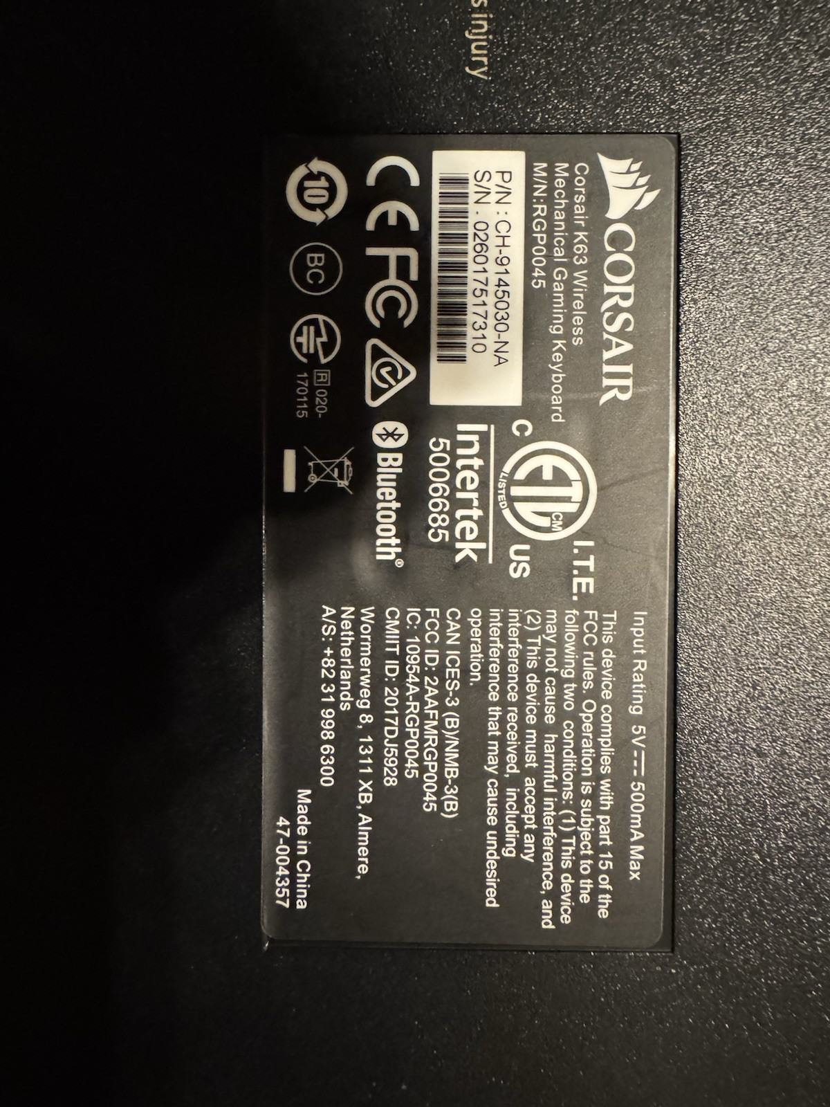 Corsair Gaming Keyboard