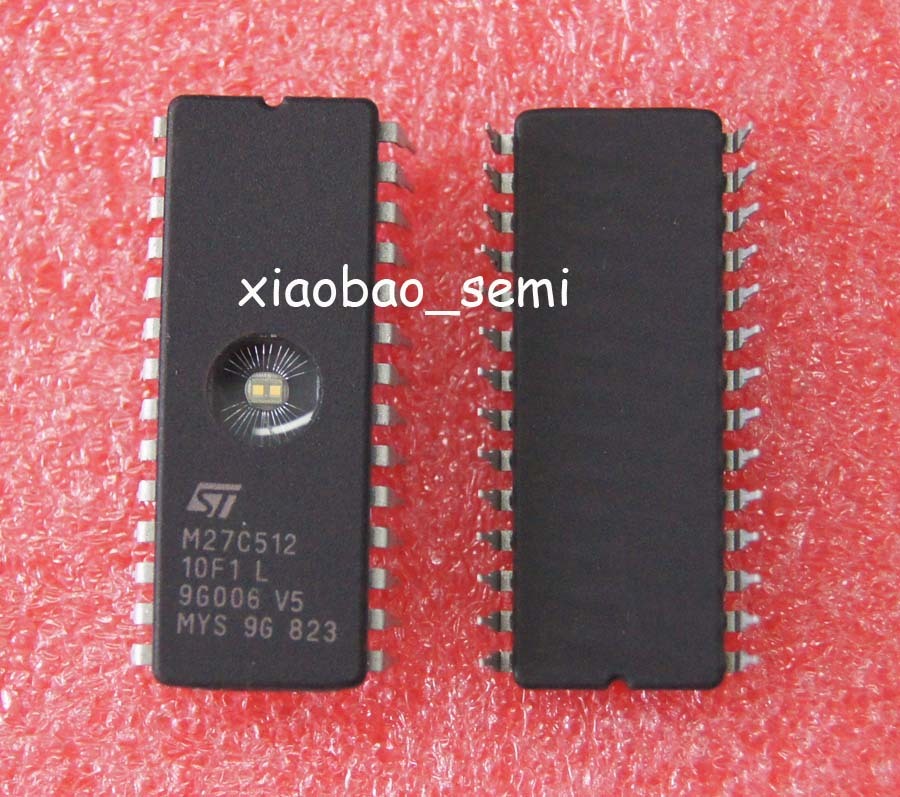 50pcs M27C512-10F1 27C512 CDIP-28 EPROM UV ST