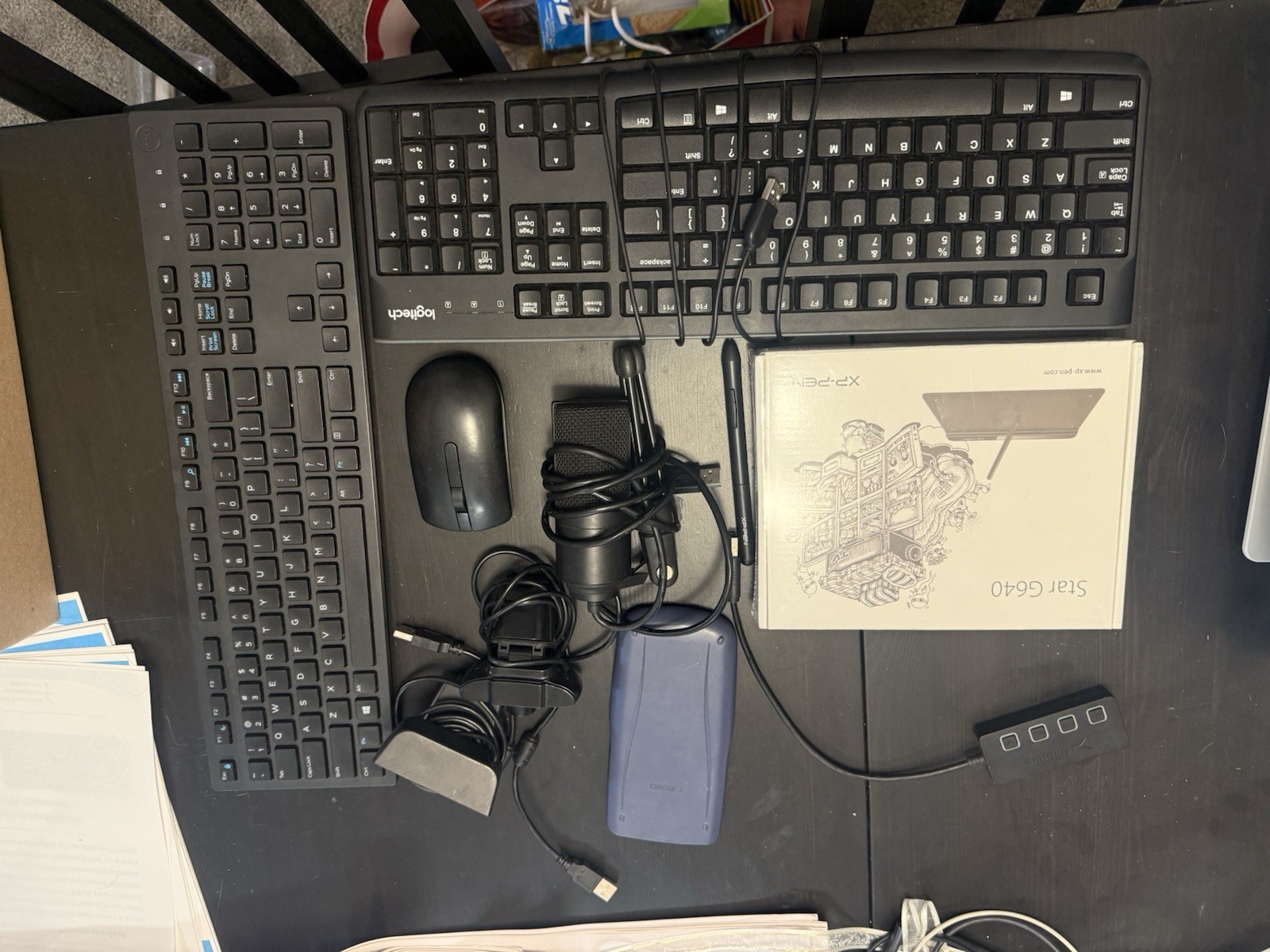 Logitech Keyboard Mouse, XP-Pen Star G640 Tablet, Casio Calculator Mixed Lot