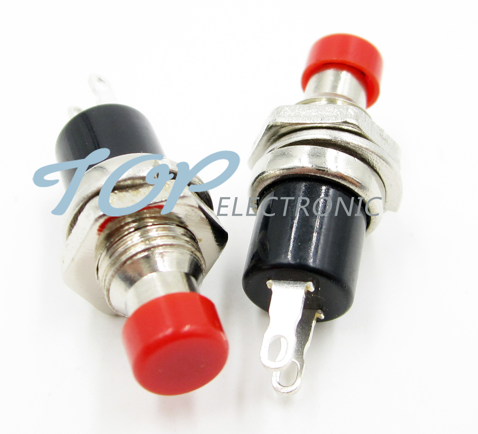 10PCS Red Lockless ON/OFF Push button Switch Press the reset switch PBS-110 DTEG