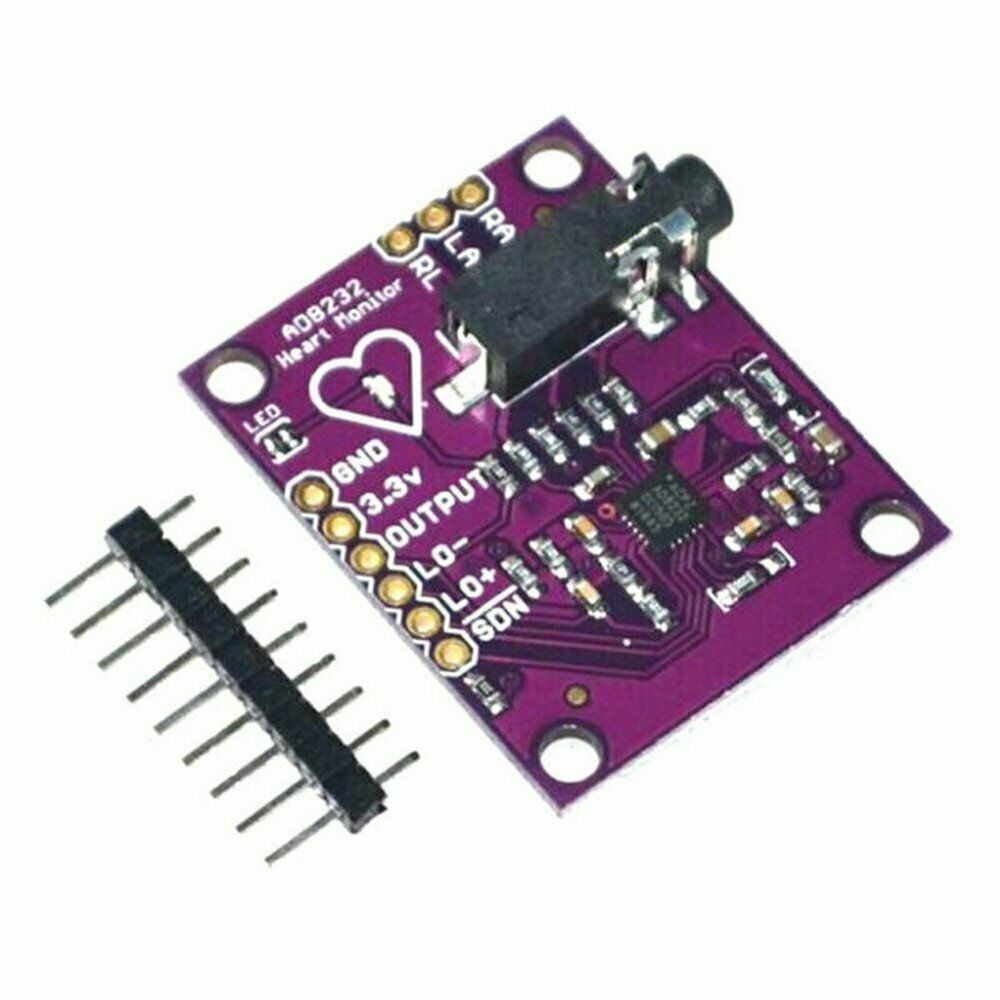 Single Lead AD8232 Heart Rate Monitor ECG Developemt Kit Arduino Compatible
