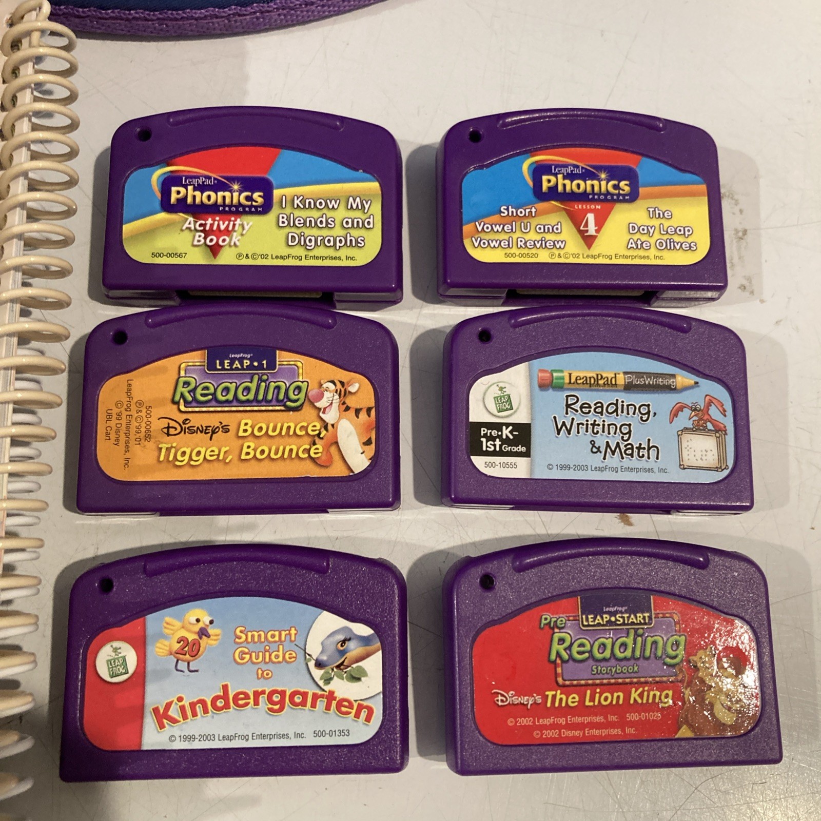 UNTESTED For Parts 2001 Leap Pad Learning System Binder Games Books Phonics Read