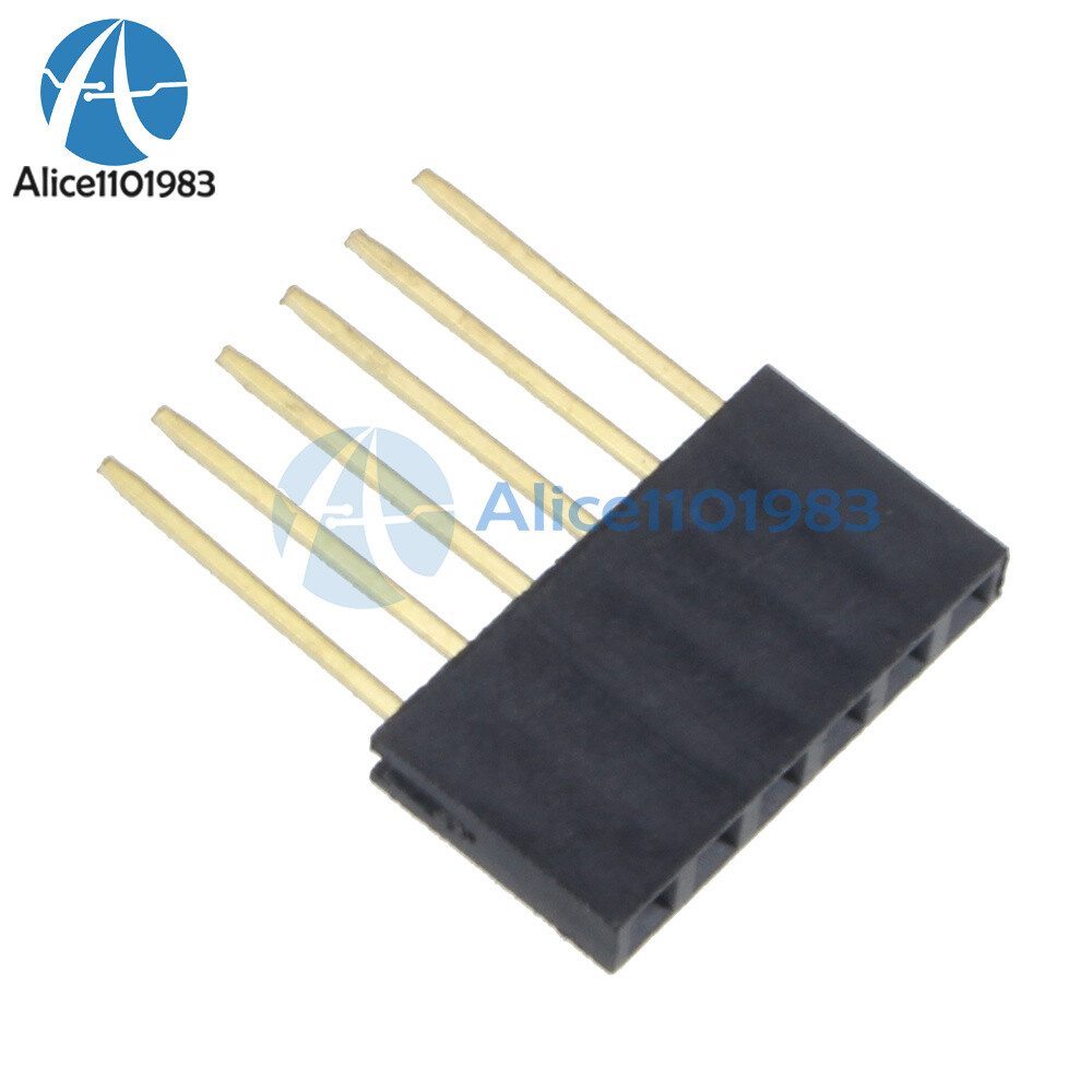 50pcs 6 Pin 2.54 mm Stackable Long Legs Femal Header For Arduino Shield