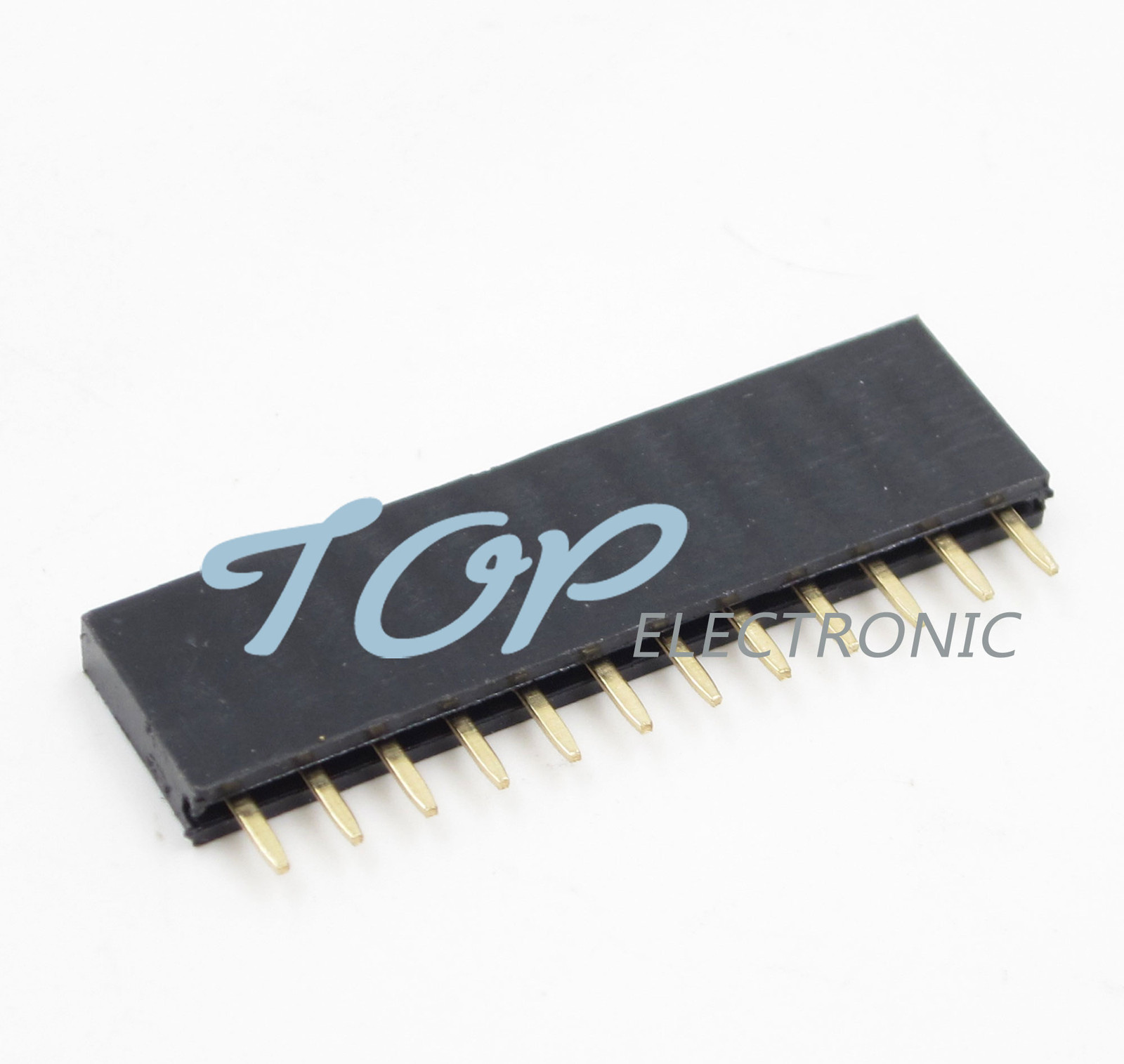100PCS 2.54mm Pitch 12 Pin Female Single Row Straight Header Strip