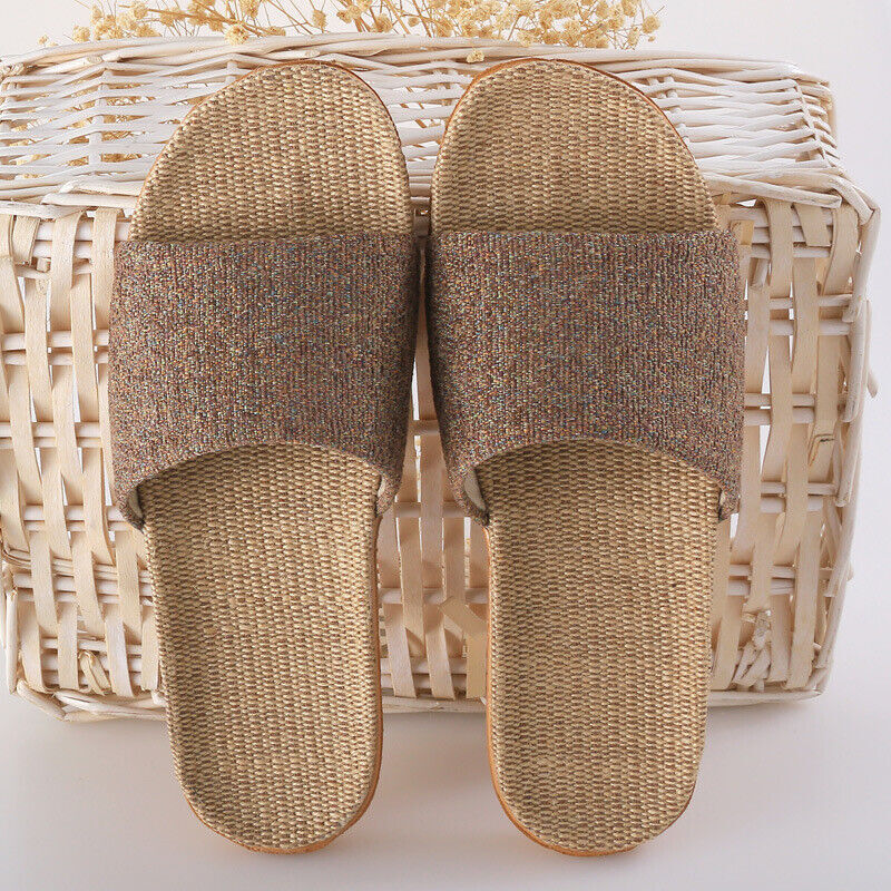 New Unisexy Tatami Slippers Home Indoor Slipper Open Toe Scuff Shoes Slides