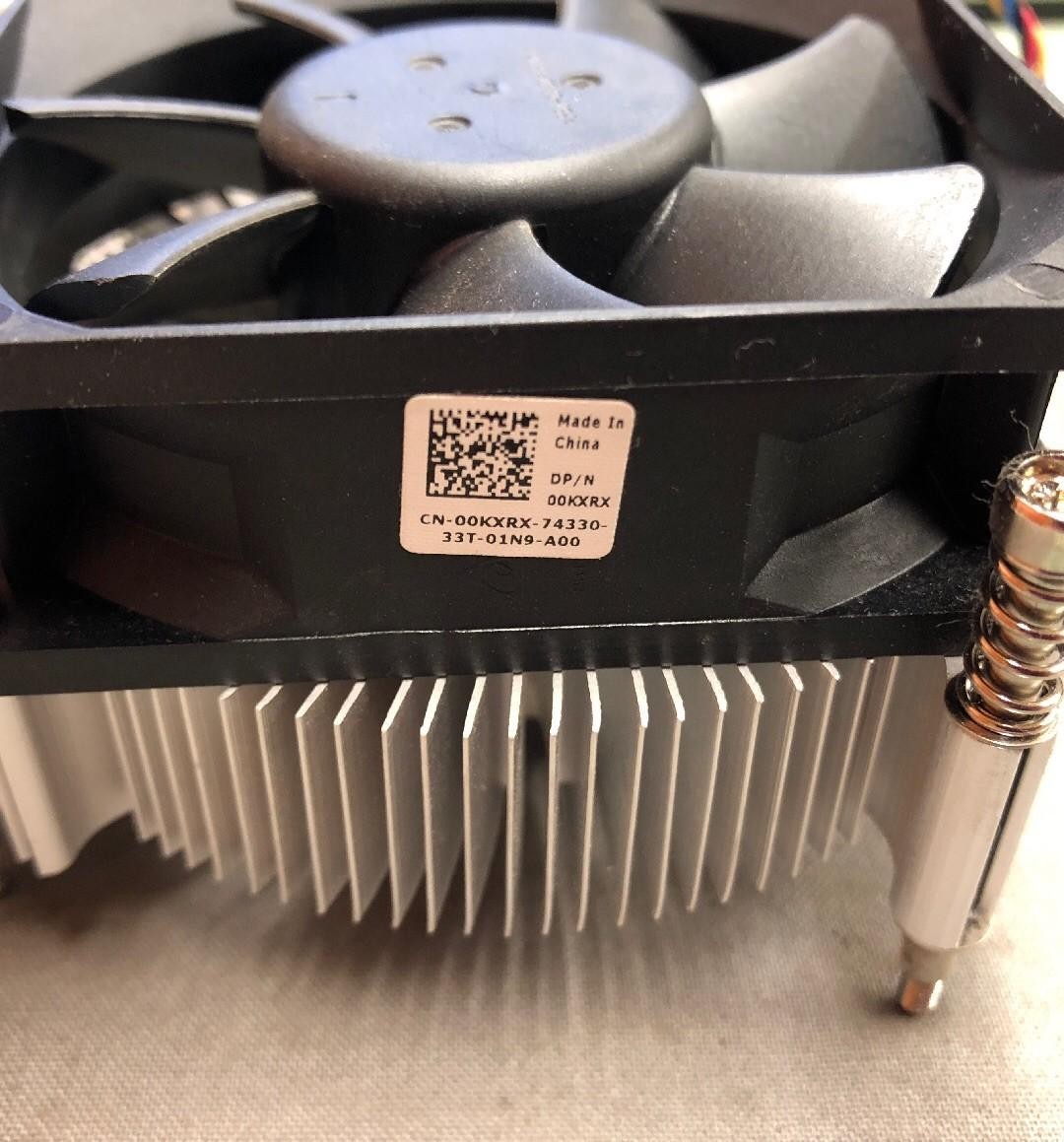 LOT OF 2 Dell 00KXRX 12v Heat Sink and 3″ Fan 07VJ1G