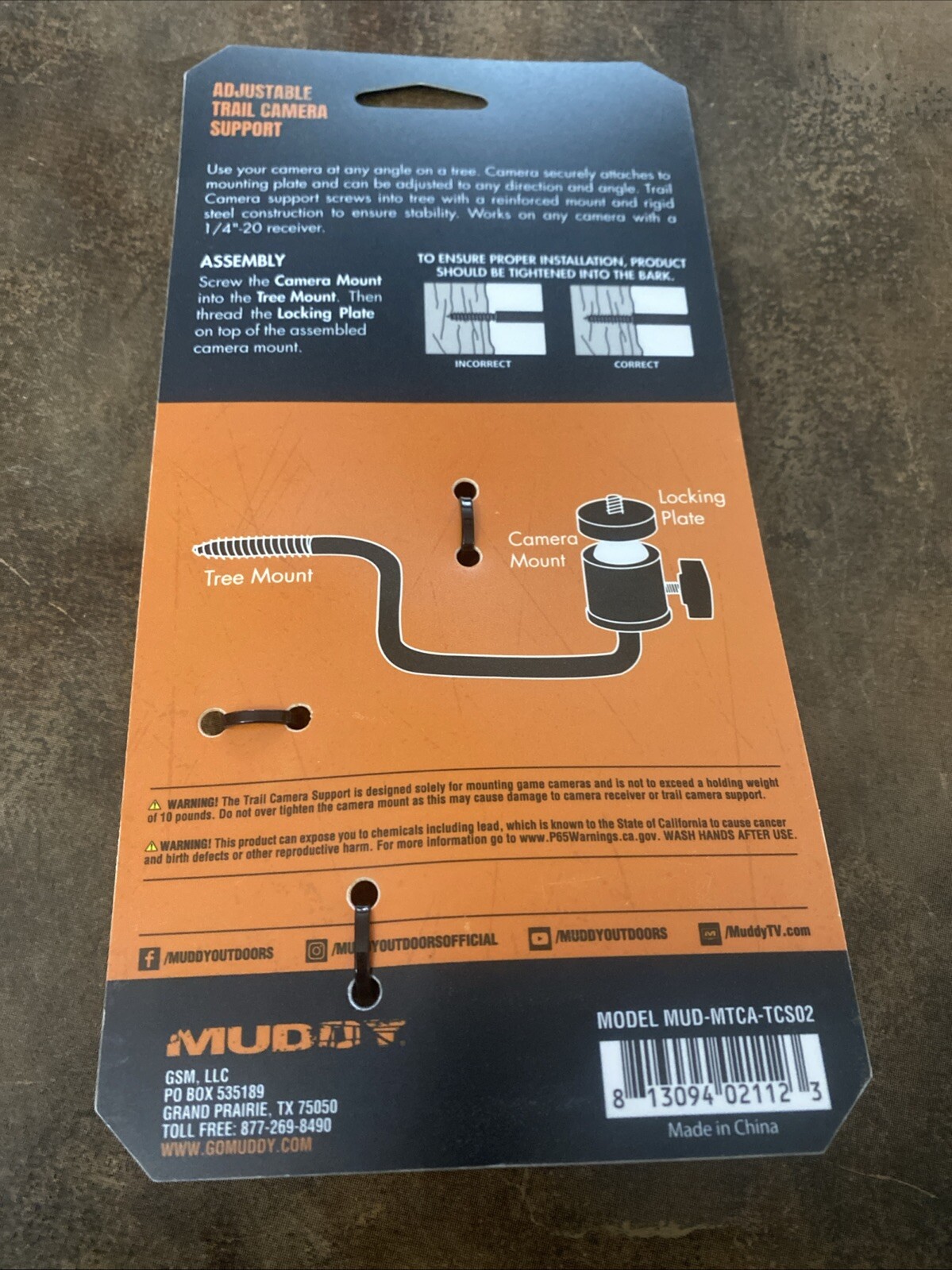 NEW Muddy Adjustable Trail Camera Support | Durable Steel Portable