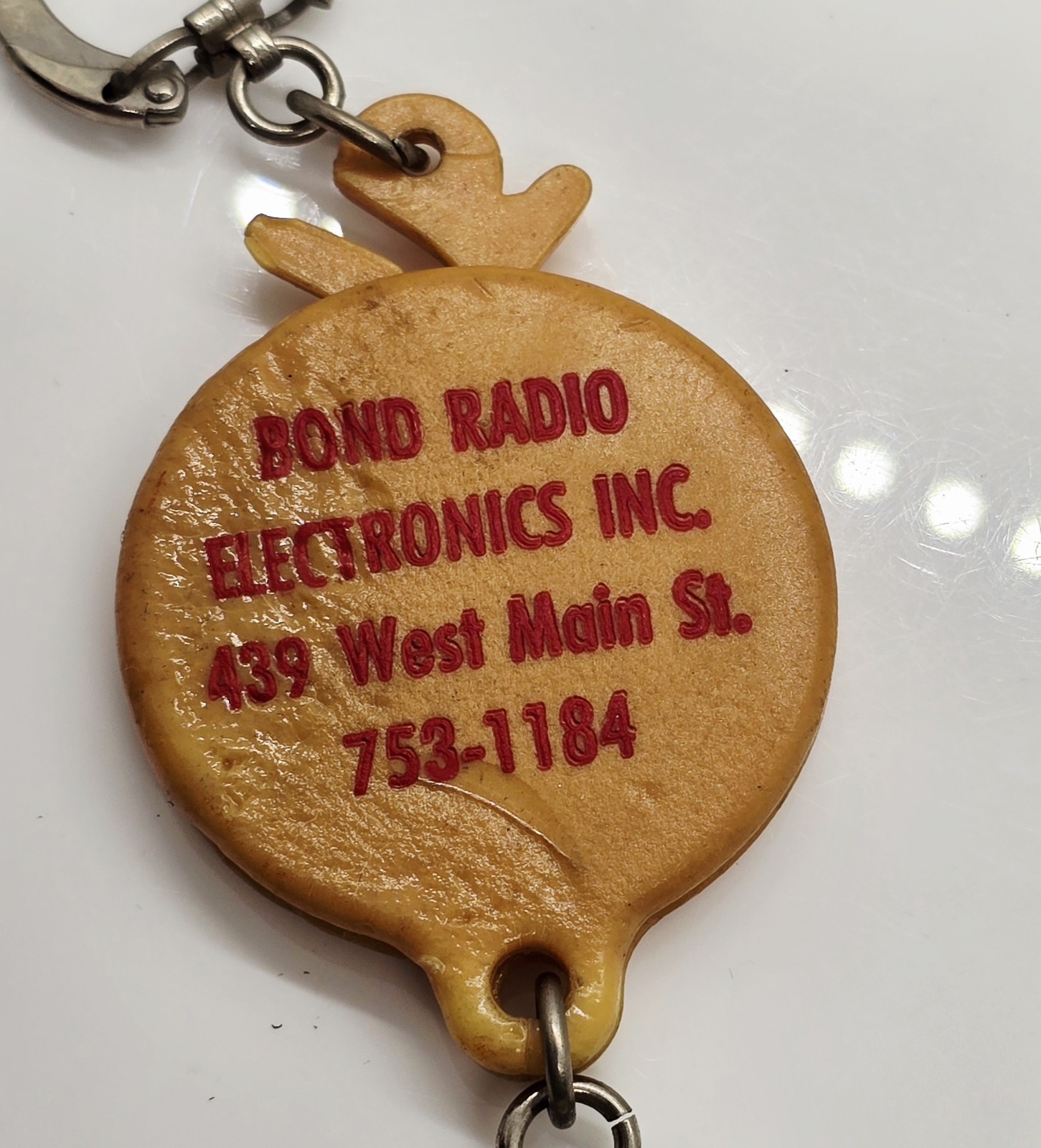 Rare Vintage Lot RCA Bond Radio Electronics Advertising Keychains Waterbury CT