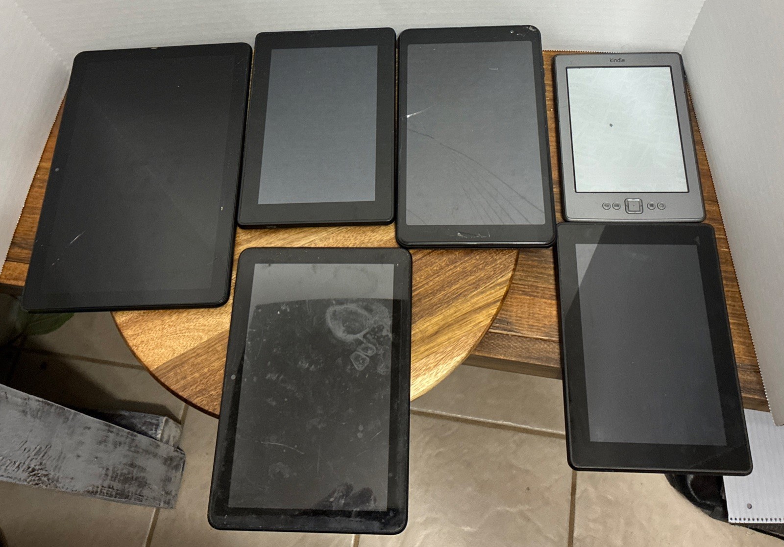 Amazon Tablets (Lot Of 5) & BLU For Parts Or Repair