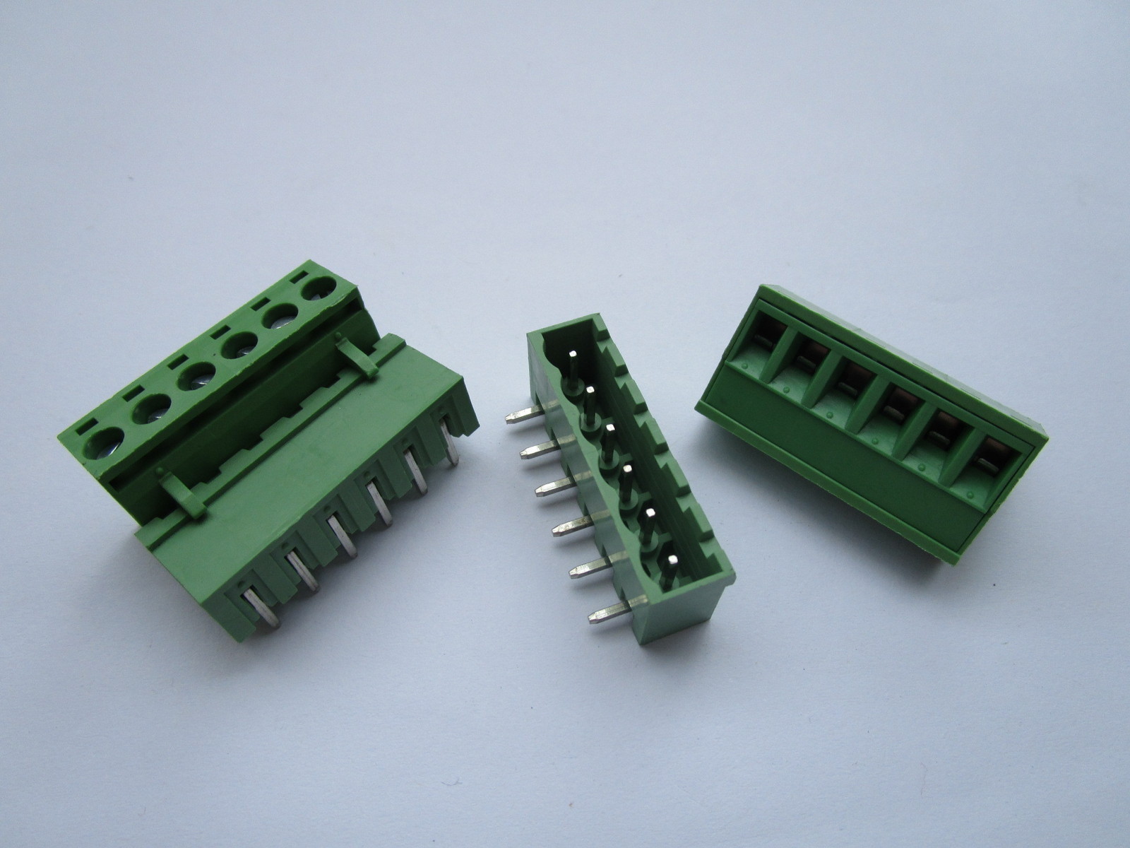 50 pcs 5.08mm Close Angle 6 pin Screw Terminal Block Connector Pluggable Type