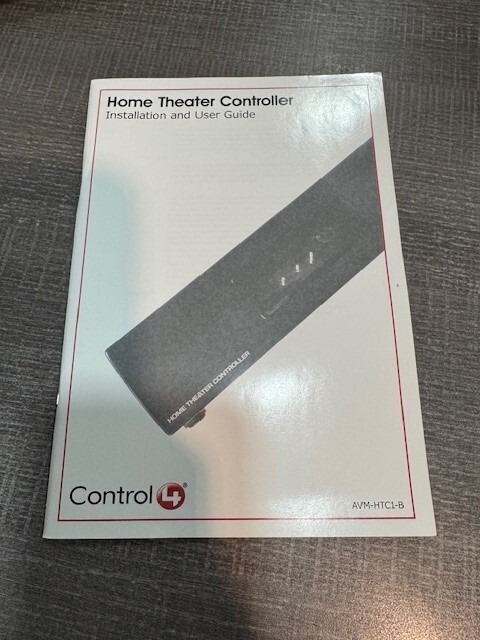 Control 4 Install and User Guide for Home Theater Controller – AVM-HTC1-B