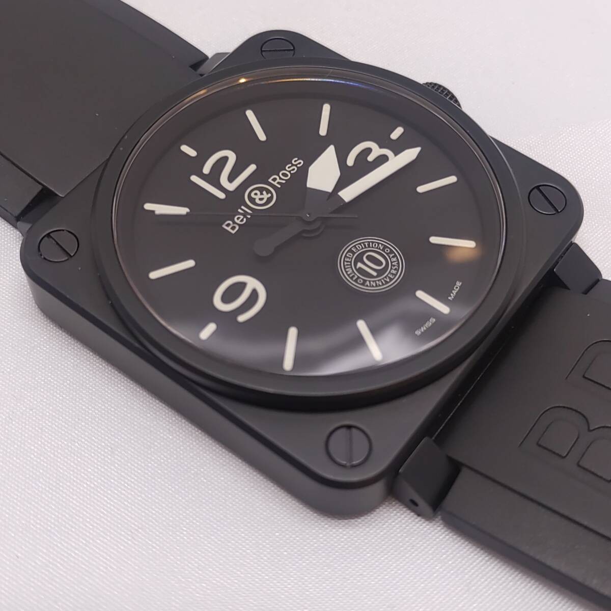 Bell & Ross BR01-92 10th Anniversary Limited 500 Black Ceramic Automatic Watch