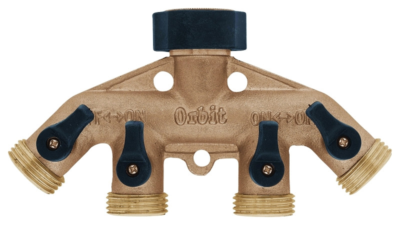 Orbit 62010N Brass Hose Faucet Manifold