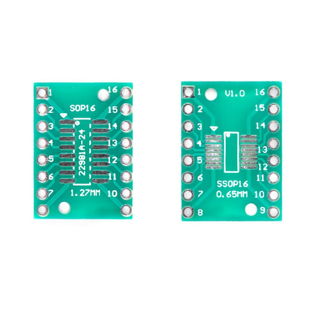 5pc SOP16 SSOP16 TSSOP16 to DIP16 0.65/1.27/ 2.54MM Pitch Adapter Plate PCB new
