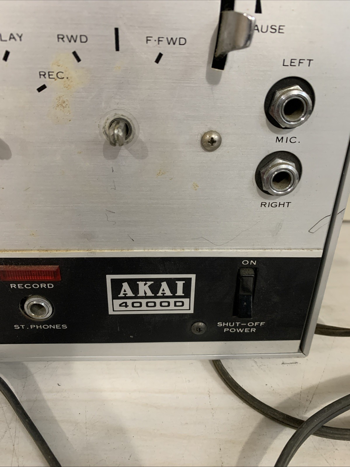 VINTAGE AKAI 4000D REEL TO REEL TAPE PLAYER UNTESTED
