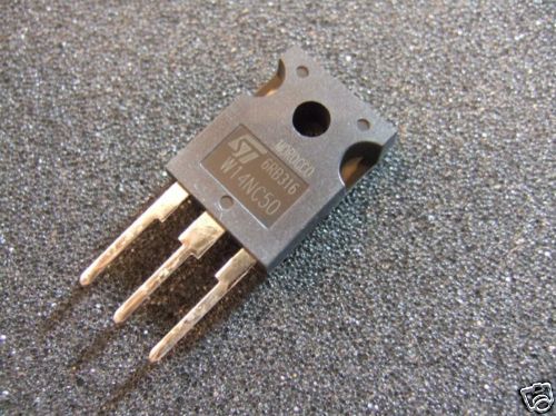 LOT OF 5 ST MICRO MOSFET N-CHANNEL 500V TO-247 14A W14NC50 STW14NC50