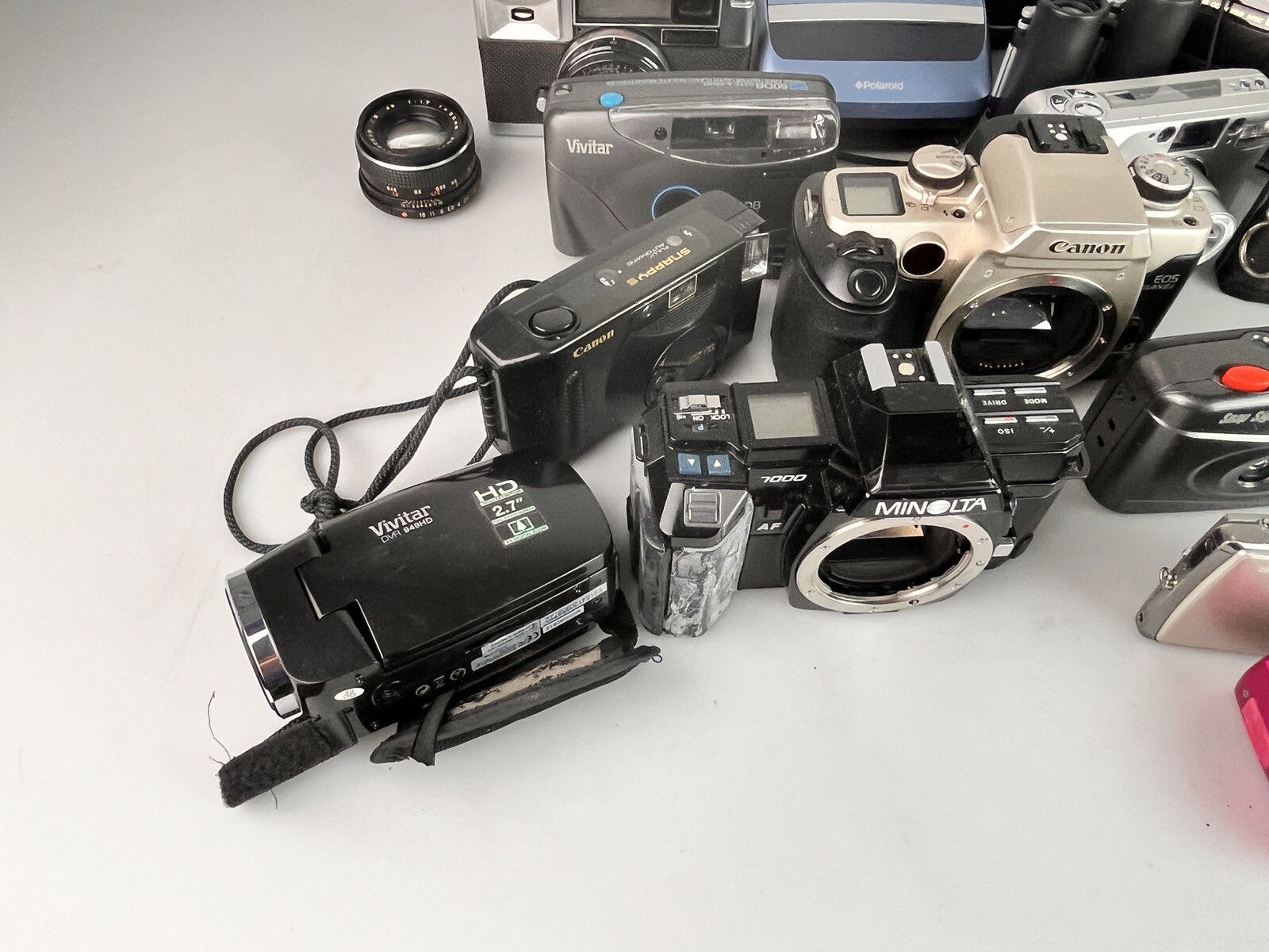 Lot Of Vintage Cameras, Lenses For Parts Or Repair