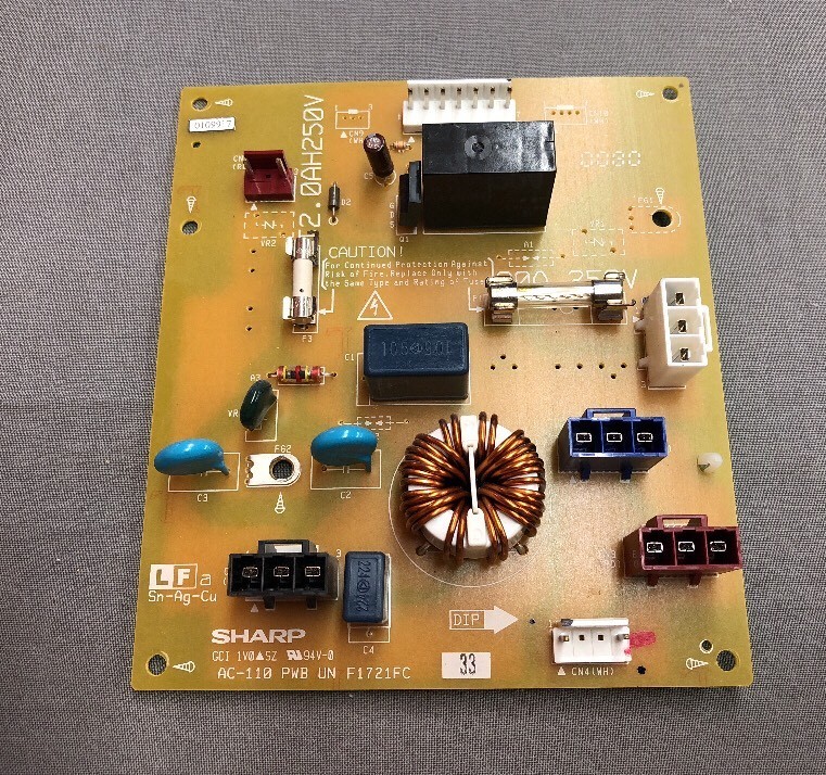 Sharp POWER SUPPLY BOARD F1721FC33 T2.0AH250V AC-110V FOR MX-5001N
