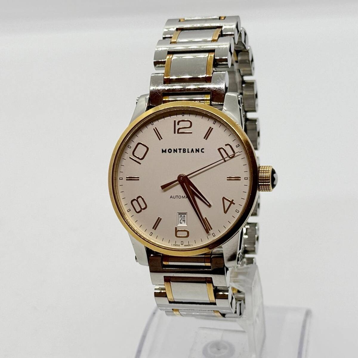 Montblanc Watch Gold/White Stainless Steel/Au750 Silver Automatic Men’s Working