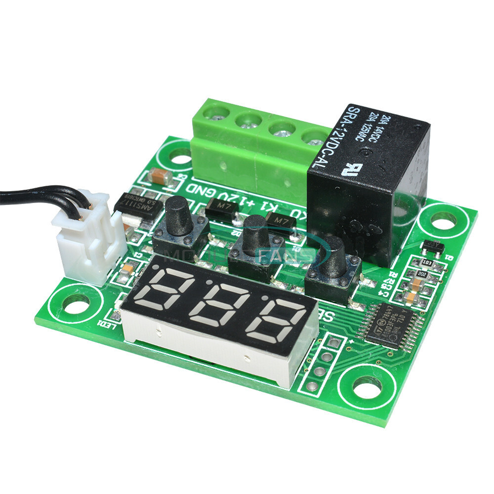 -50-110°C W1209 LED Digital Display Thermostat 12V NTC Sensor Red Display