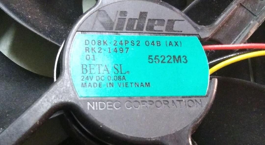 Nidec Beta SL D08K-24PS2 04B (AX) RK2-1497 24V DC 0.08A