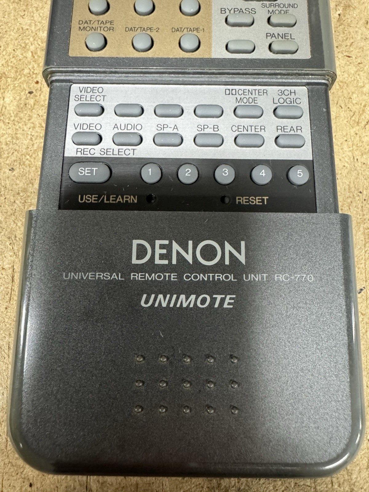 Denon Universal Remote Control Unit Unimote RC-770 Tested + Manual
