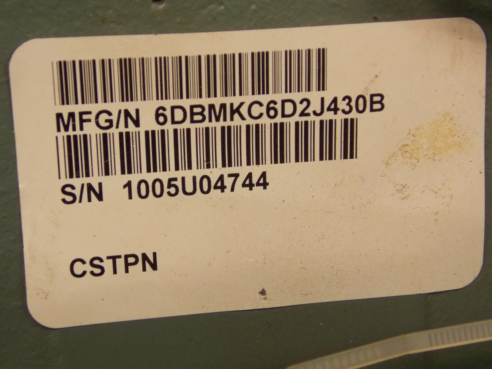 Carlyle compressor 06DF8252BA3600 Commercial Refigeration 15 Ton air condition