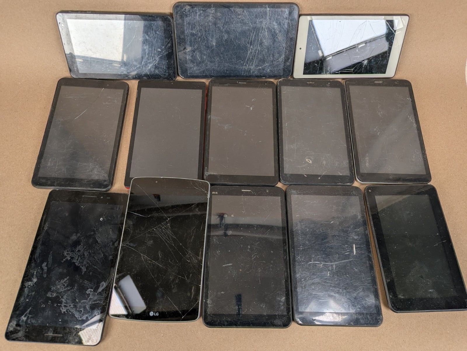 Tablet Device Scrap Parts or Repair Lot of 13 Assorted Android Non Working