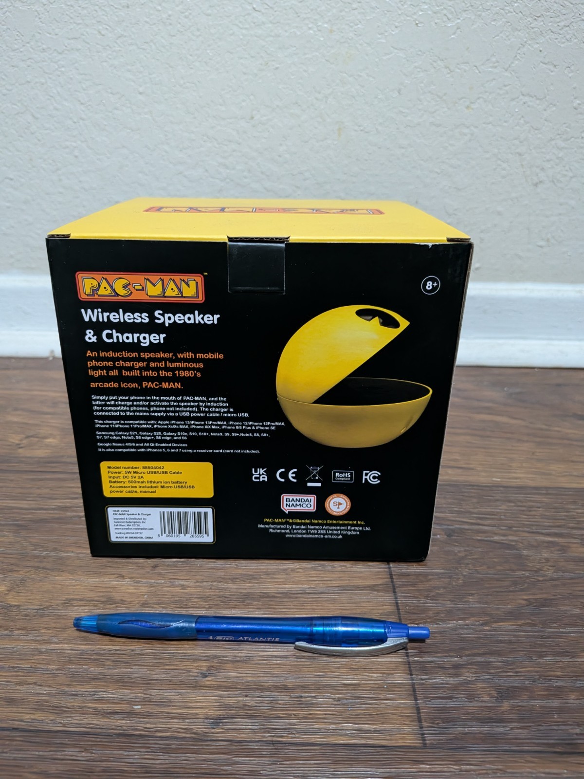 PAC-MAN Wireless Speaker, Charger, and Light & 3-Game Pocket Player Gift Set!