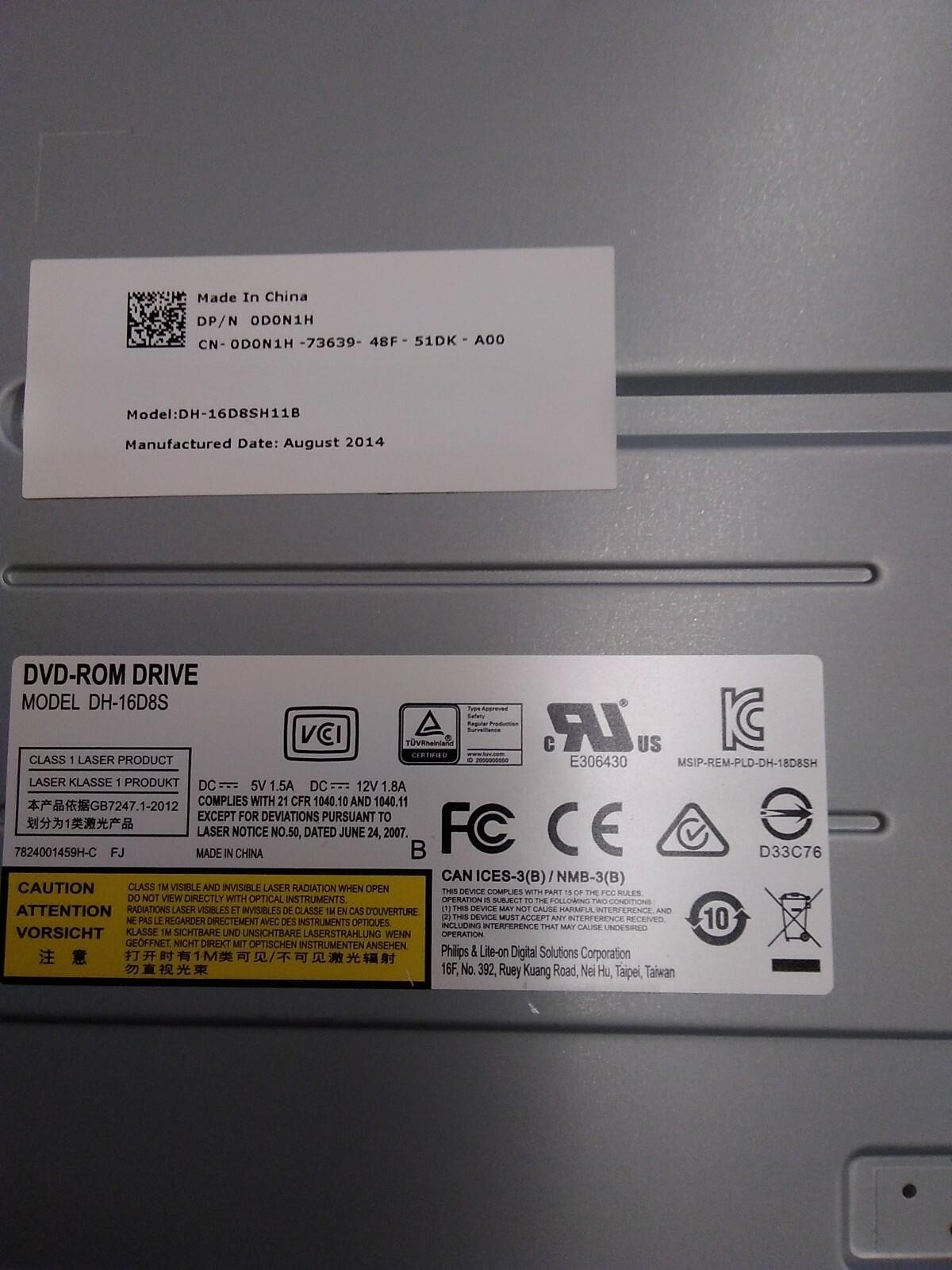 PHILIPS LITEON Internal DVD-ROM Drive 16x DH-16D8S 0D0N1H