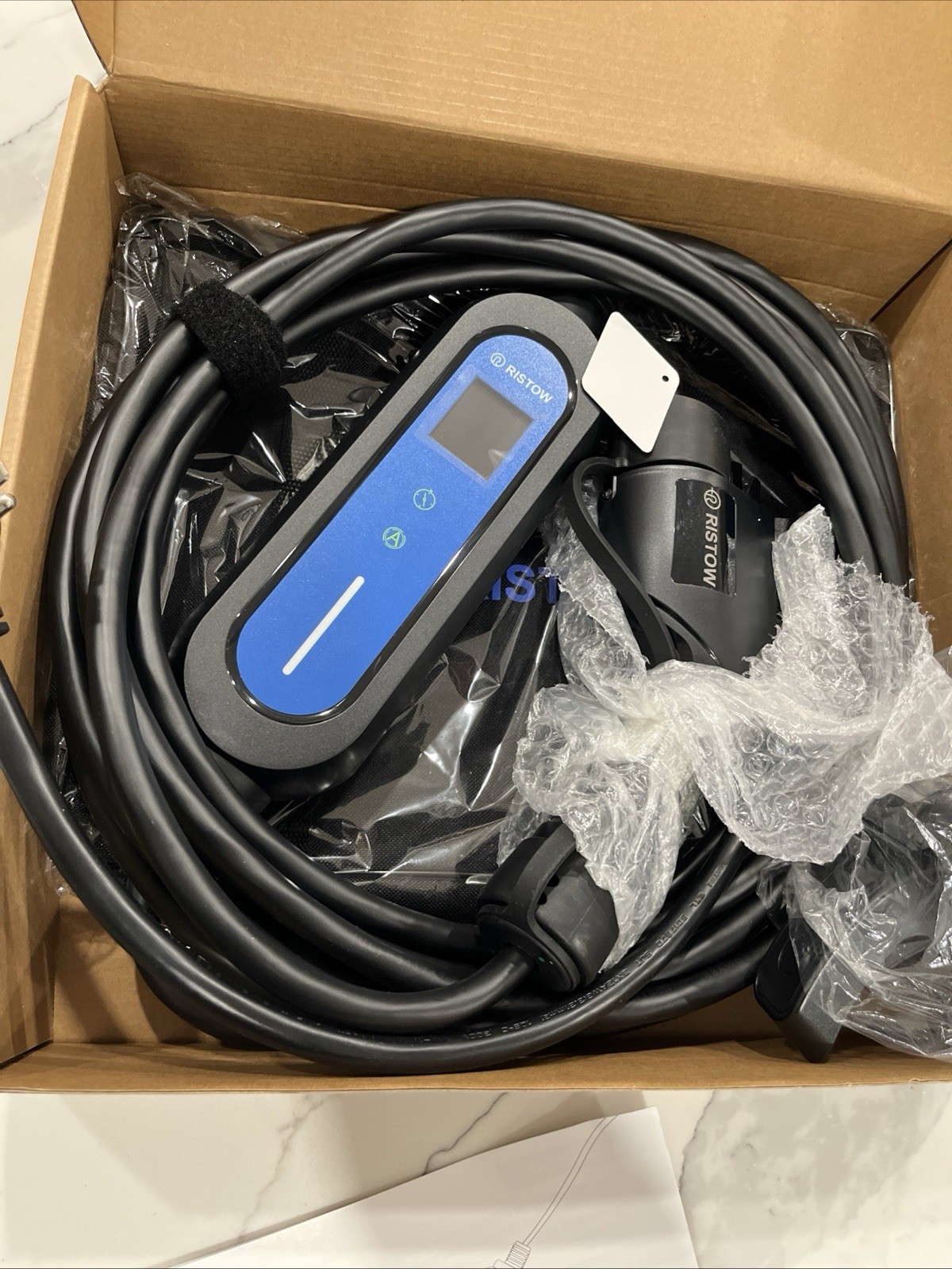 RISTOW Portable EV Charger J1772 16A 3.8kW 110V/240V IP66 Waterproof NEW