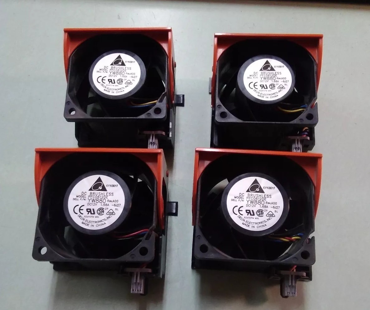 LOT OF 4 DELTA PFC0612DE YW880 COMPUTER FAN