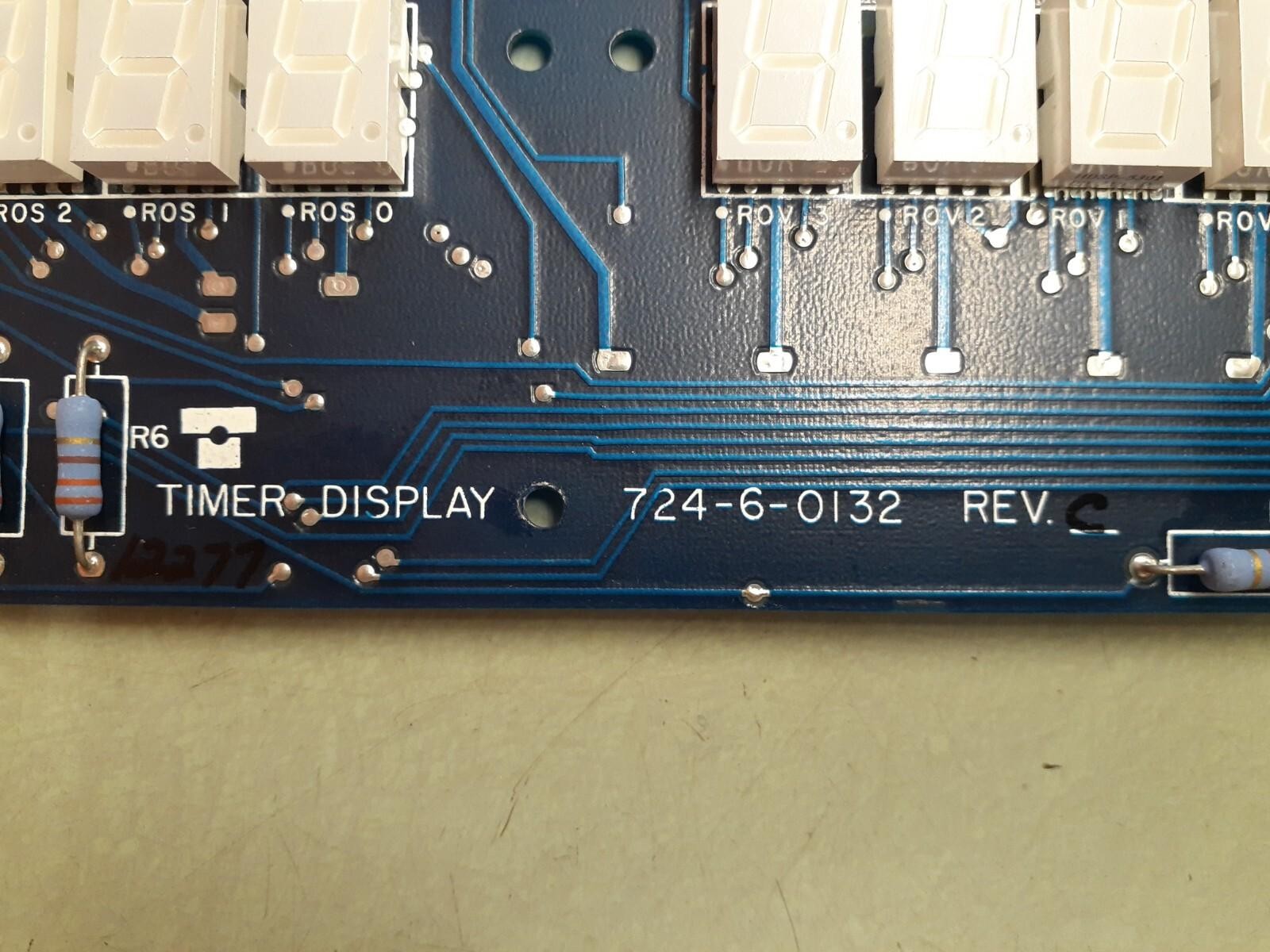 724-6-0132 REV C TIMER DISPLAY BOARD 724-3-0132