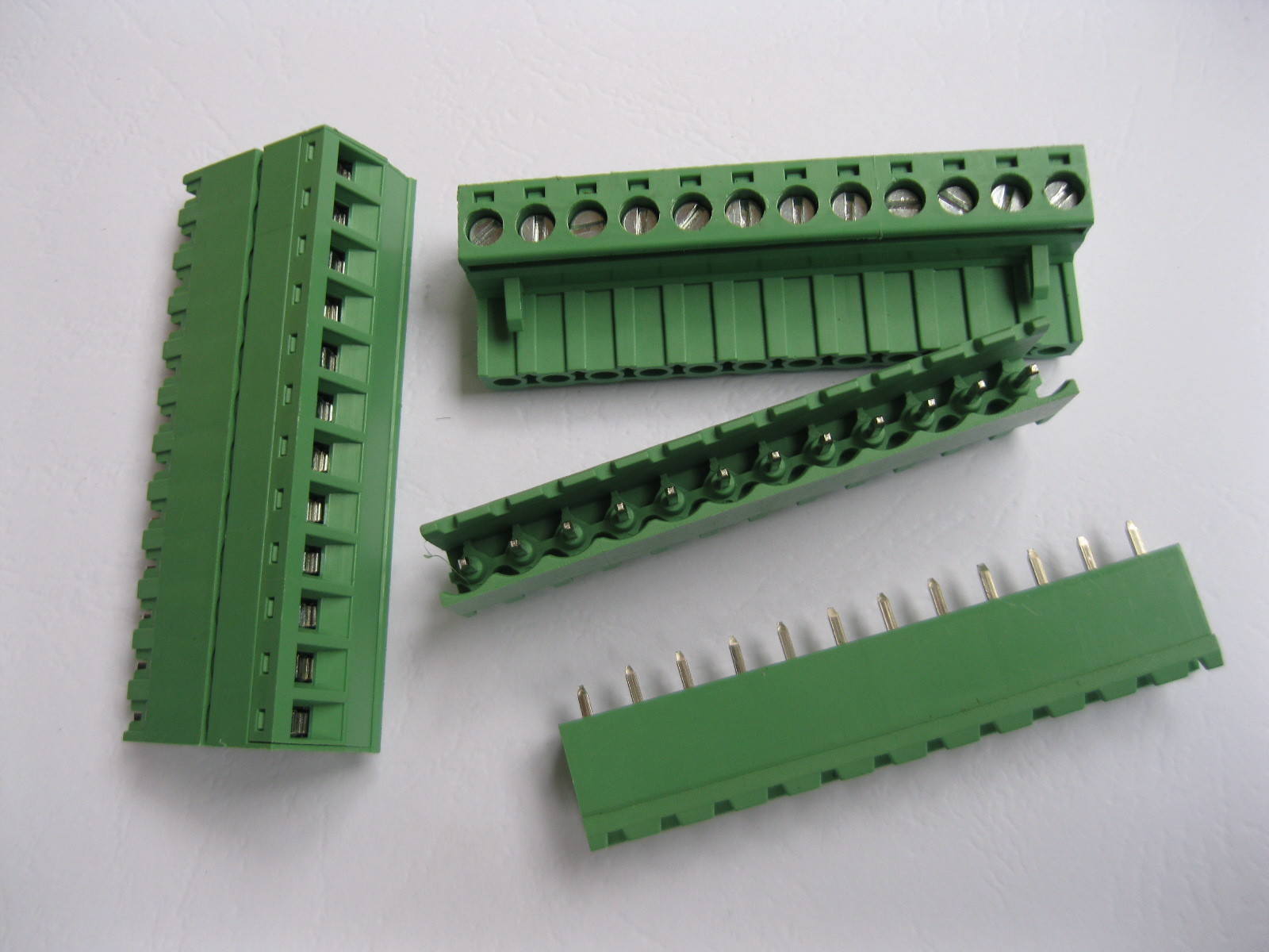 50 pcs 12 pin/way 5.08mm Screw Terminal Block Connector Green Pluggable Type New