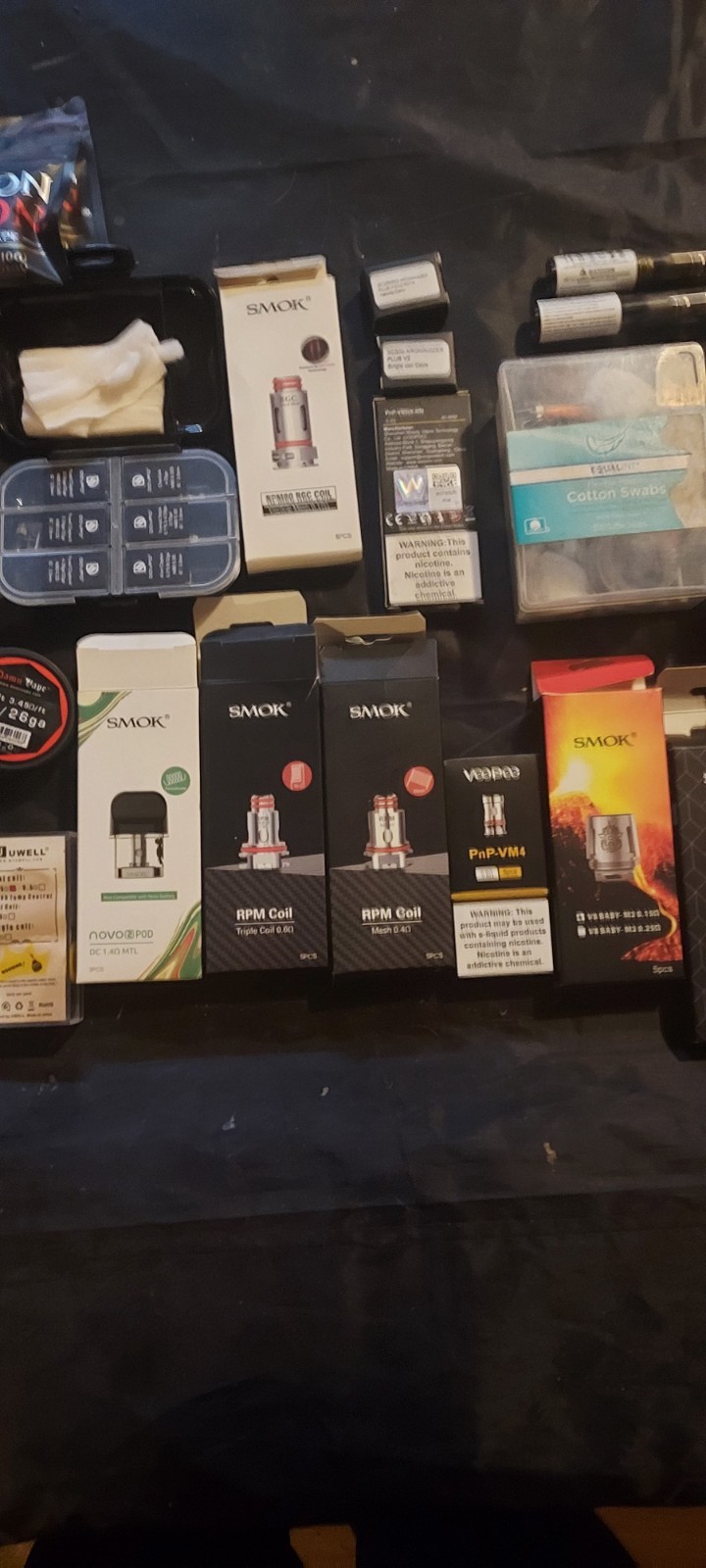 Box of coils and miscellaneous Parts