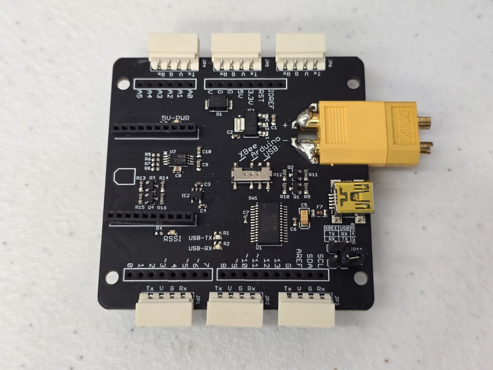Lynxmotion SES-V2 LSS Adapter Serial & Power Distribution Board (LSS-ADA)